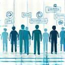 Icono de planificación de fuerza laboral con modelos predictivos